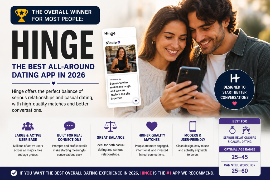 how to choose the best dating app: hinge is the overall winner