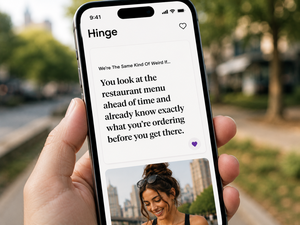 Hinge prompts that work well: We’re The Same Kind Of Weird If