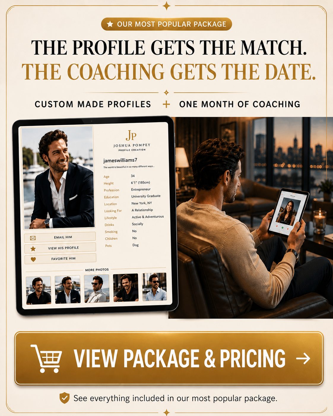 joshuapompey profile package and coaching