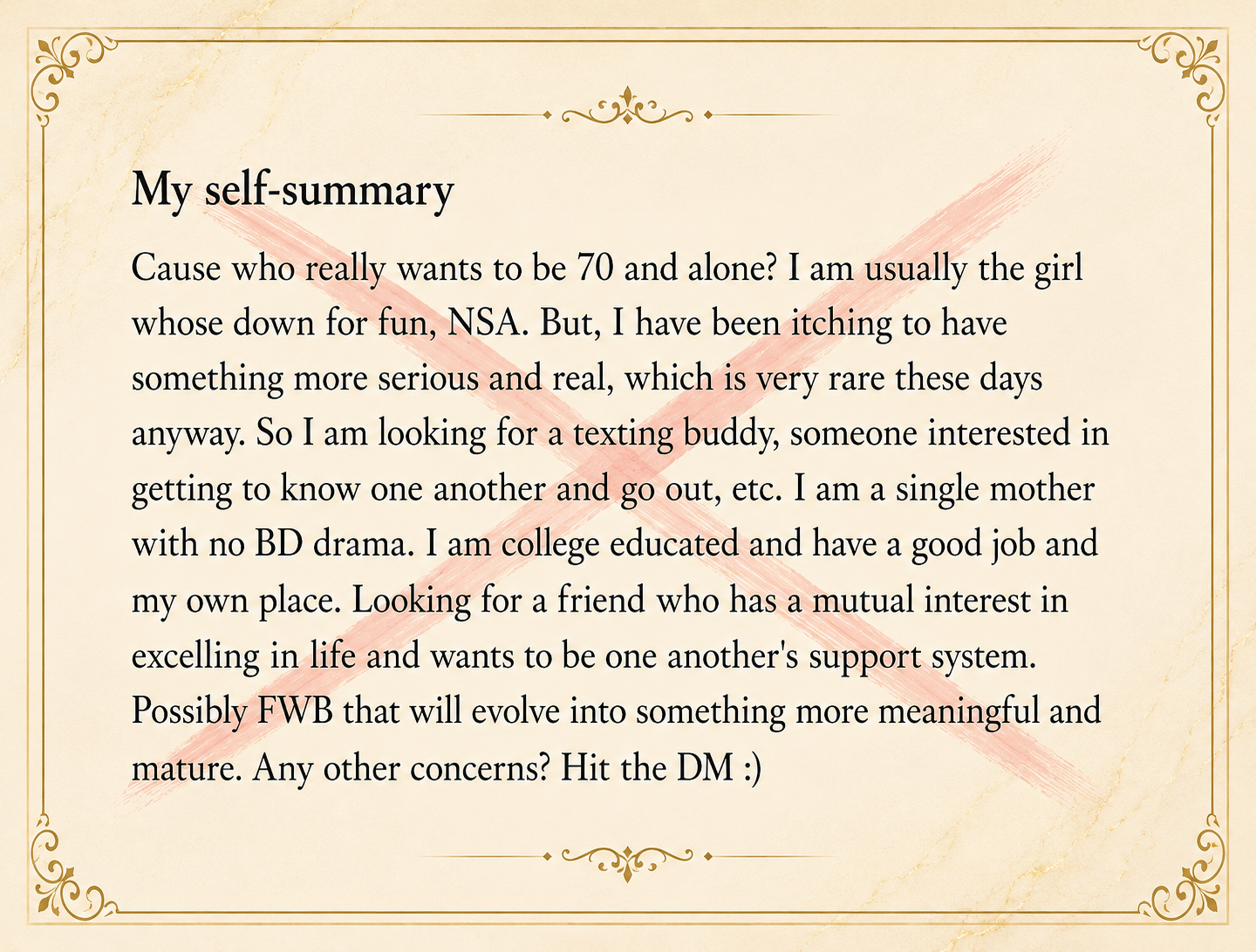 poorly structured dating app for men